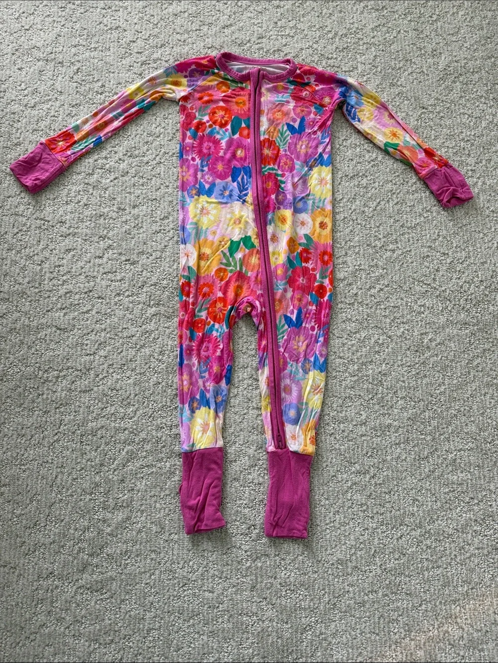 Little Sleepies Rainbow Blooms Zippy